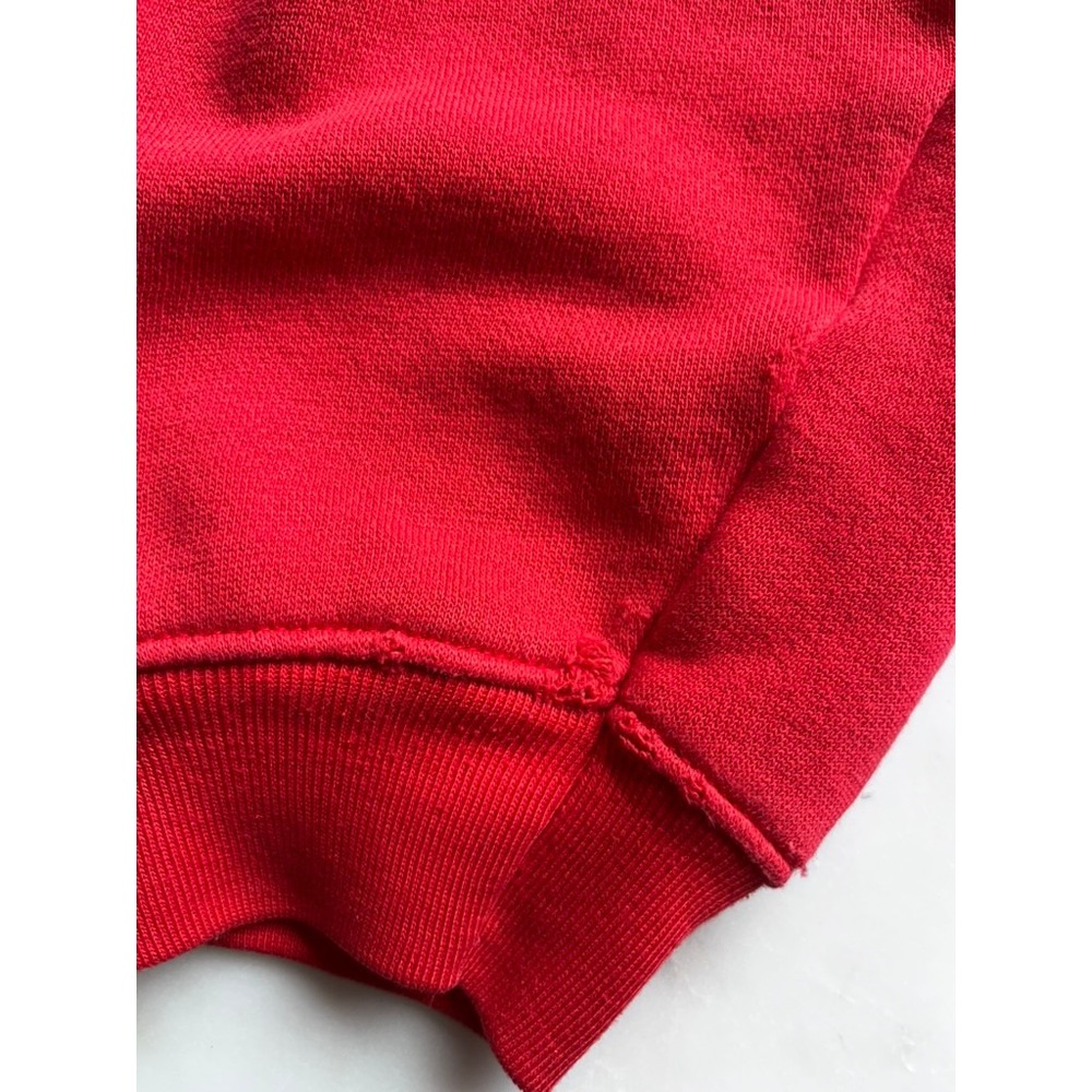 Talbots Vintage Fair Isle Mock Neck 3/4 Sleeve Sweater Red Cotton size medium - Picture 14 of 16